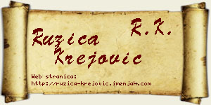 Ružica Krejović vizit kartica
